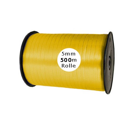 Ringelband: 5mm breit / 500m-Rolle, gelb