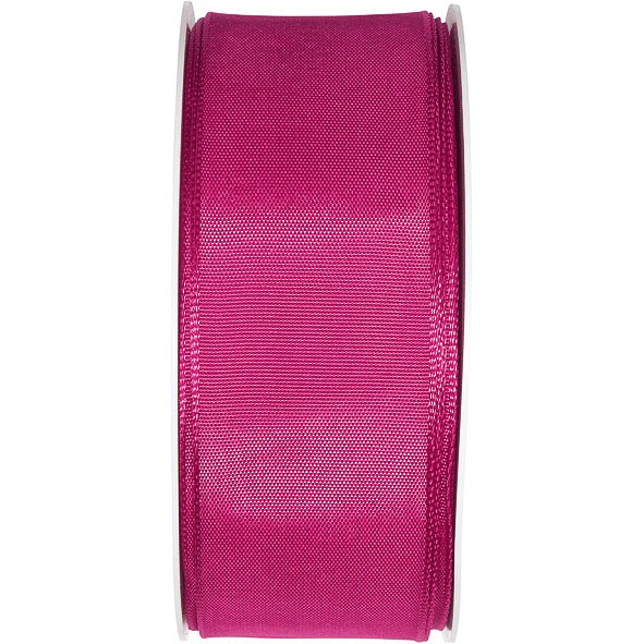 Taftband: 40mm breit / 50m-Rolle, fuchsia.
