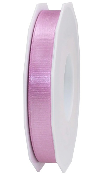 Satinband, lavendel: 15mm breit / 25m-Rolle, mit feiner Webkante.