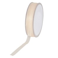 Organzaband: 10mm breit / 50m-Rolle, creme Organzaband: 10mm breit / 50m-Rolle, creme