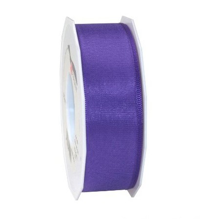 Taftband, lila: 40mm breit / 50m-Rolle, mit feiner Webkante.