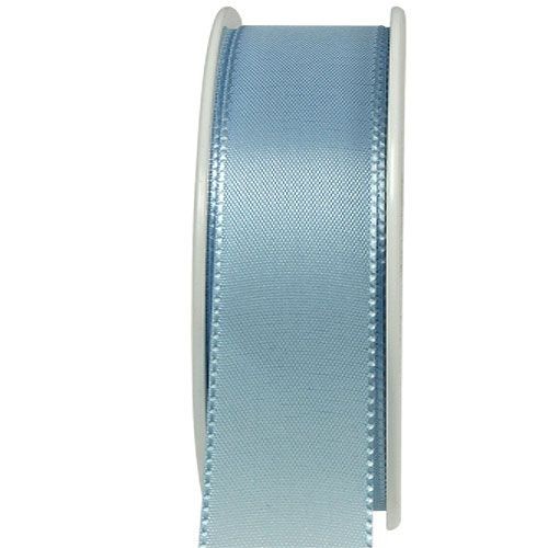 Taftband, hellblau: 40mm breit / 50m-Rolle, mit feiner Webkante.