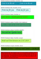 Schrift- und Farbauswahl, Grüntöne Schrift- und Farbauswahl, Grüntöne