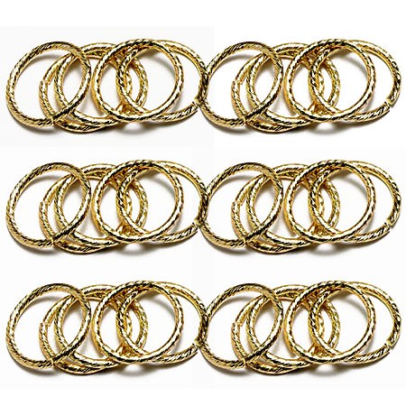 Deko-Hochzeitsringe, gold - 20mm Ø - 50 Stück