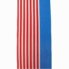 Nationalband USA: 55mm breit / 25m-Rolle, rot-weiss-blau