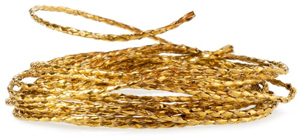 BINDE-Kordel, gold: 2 mm Ø breit / 100 Meter
