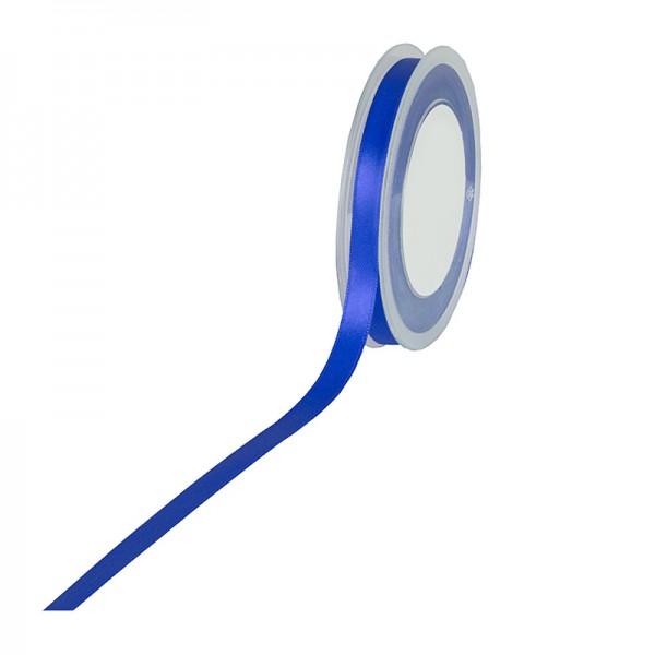 Satinband-SIMPEL: 10mm breit / 25m-Rolle, royalblau.