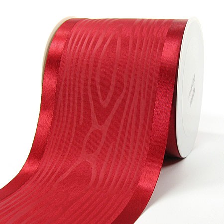 Satinband-Tischband Luxury: 100mm breit / 20m-Rolle, rot.