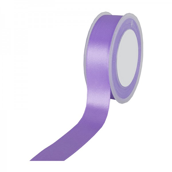 Satinband-SIMPEL: 25mm breit / 25m-Rolle, lavendel.