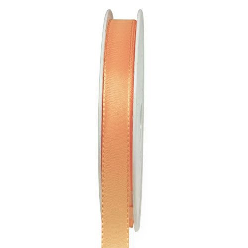 Taftband, apricot: 10mm breit / 50-Rolle, mit feiner Webkante