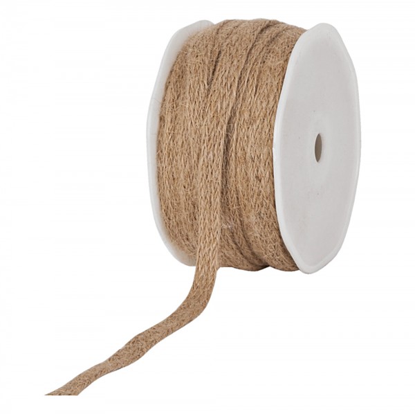 Jute-Flechtband, natur: 12mm breit / 20m-Rolle