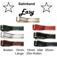 Satinband EASY mit Goldkante: Breiten- und Farbauswahl Satinband EASY mit Goldkante: Breiten- und Farbauswahl