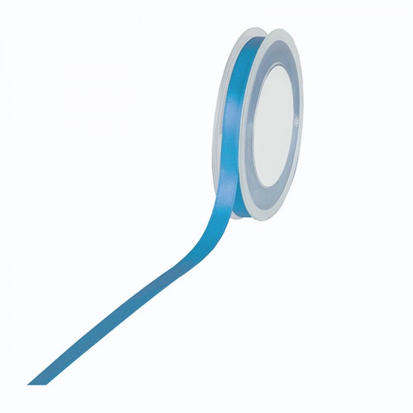 Satinband SIMPEL, dunkeltürkis: 10 mm breit / 25 Meter, mit einfacher schlichter Webkante.