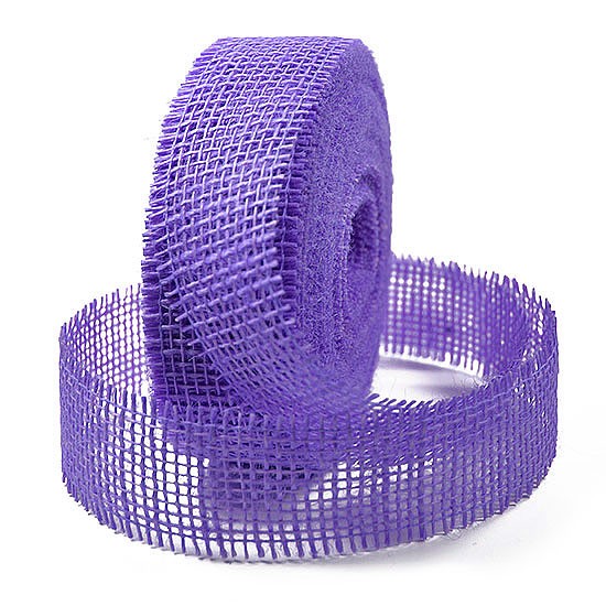 Juteband-Rupfenband, lavendel: 40mm breit / 20m-Rolle