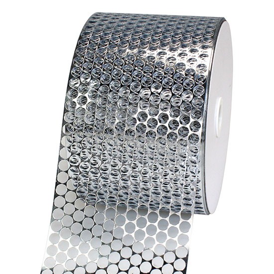 LOCHBAND-Chicago: 80mm breit / 45m-Rolle, silber-metallic