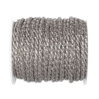 LUREX-Kordel: 6mm breit / 25m-Rolle: silber LUREX-Kordel: 6mm breit / 25m-Rolle: silber