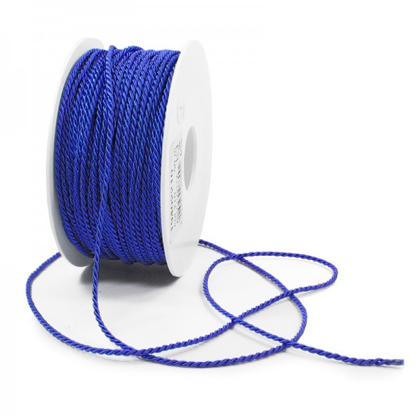 Kordel: 2mm breit / 50m-Rolle, royalblau