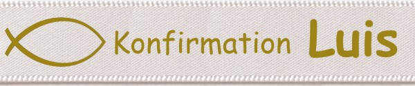 Satinband Konfirmation Bibel: 25mm breit / 25m-Rolle: weiss