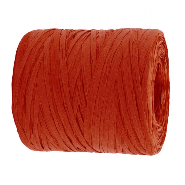 PAPER-Raffia-Bast, rot: 5mm breit / 200m-Rolle