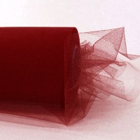 Tüllband, 100mm breit / 50m-Rolle, bordeaux-weinrot Tüllband, 100mm breit / 50m-Rolle, bordeaux-weinrot