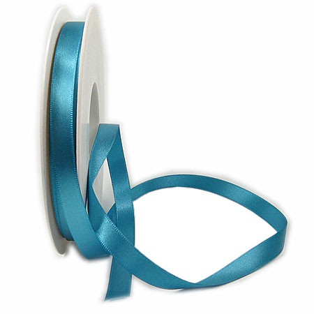 Satinband: 10mm breit / 25m-Rolle, dunkeltürkis (175)