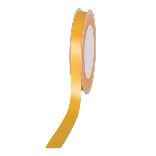 Satinband-SIMPEL: 10mm breit / 25m-Rolle, gelb.