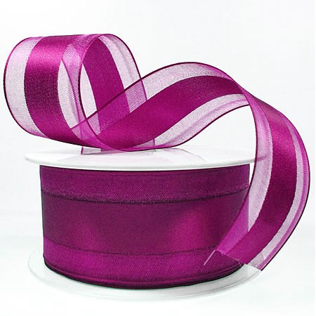 Dekorband Charming, pink: 40mm breit / 25m-Rolle.