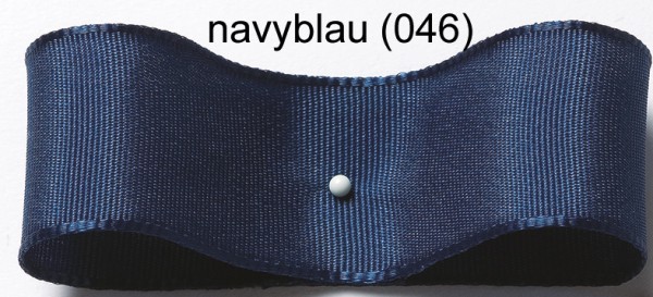 Seidenband mit Drahtkante 25mm, 38mm oder 60mm breit - nayblau (046)