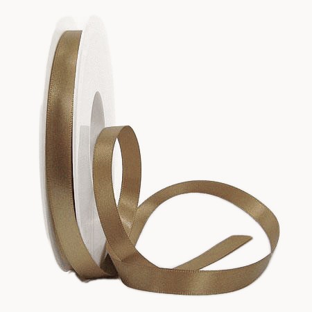 Satinband-SINFINITY, bronze: 10mm breit / 25m-Rolle, mit feiner Webkante