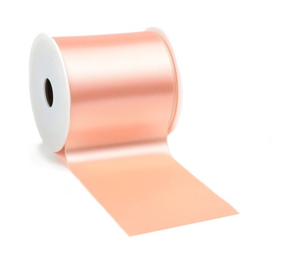 Satinband-ADIRA, apricot: 100 mm breit / 25 m - Tischband