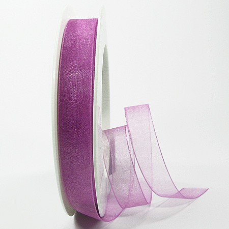 Organzband lavendel: 15mm breit / 25m-Rolle: 1250015133