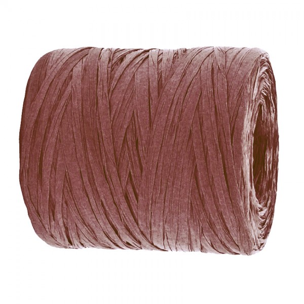 PAPER-Raffia-Bast, bordeaux: 5mm breit / 200m-Rolle