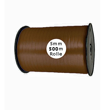 Ringelband: 5mm breit / 500m-Rolle, kaffeebraun