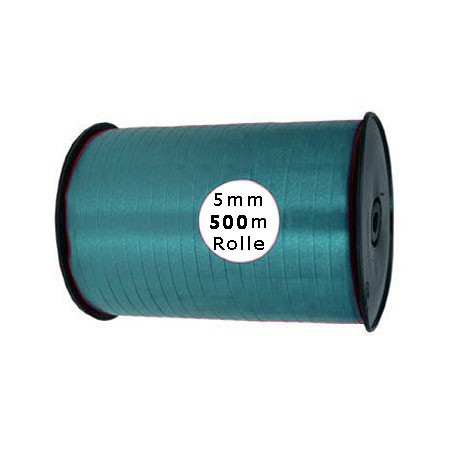 Ringelband: 5mm breit / 500m-Rolle, petrol