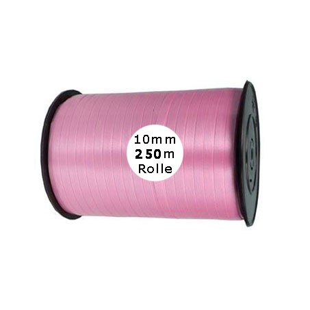 Ringelband: 10mm breit / 250m-Rolle, rosa