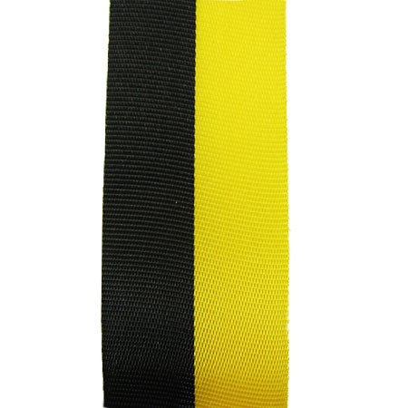 Vereinsband schützenband, schwarz-gelb, 55mm breit / 25m-Rolle