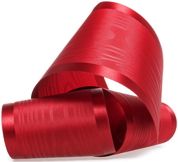 Satinband-Tischband Luxury: 60mm breit / 20m-Rolle, rot.