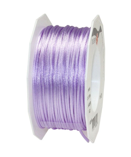 Satinkordel-RHEIN, flieder: 3 mm breit - 50-Meter-Rolle