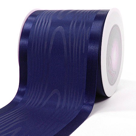 Satinband-Tischband Luxury: 100mm breit / 20m-Rolle, marineblau.