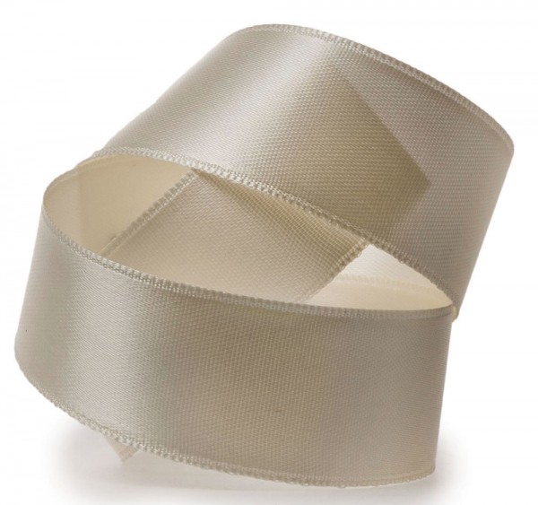 Satinband SATINA: 3 mm breit, 50 Meter, creme