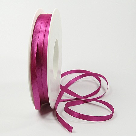 Satinband SINFINITY, pink: 6mm breit / 50m-Rolle, mit feiner Webkante.