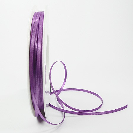 Satinband-SINFINITY, lavendel: 3mm breit / 50m-Rolle, mit feiner Webkante