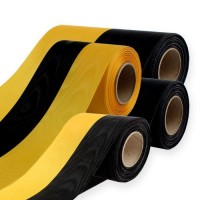 Vereinsband: 75mm breit / 25m-Rolle, schwarz-gelb Vereinsband: 75mm breit / 25m-Rolle, schwarz-gelb