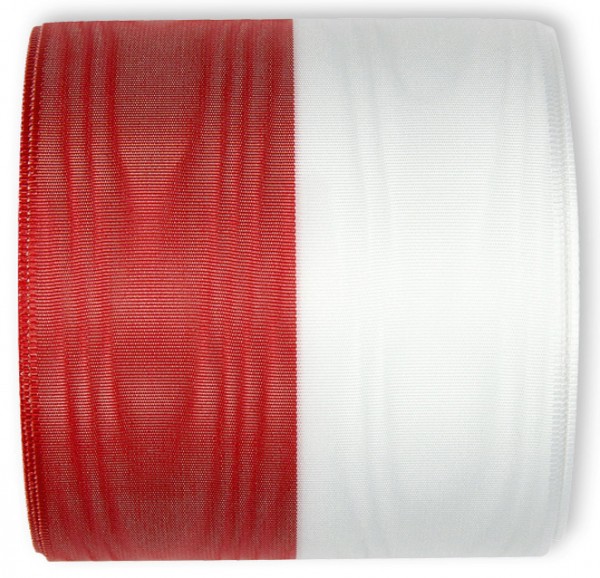 Nationalband POLEN, rot-weiss, 100 mm breit / 25m-Rolle