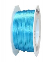 Satinkordel-RHEIN, dunkeltürkis: 3 mm breit - 50-Meter-Rolle Satinkordel-RHEIN, dunkeltürkis: 3 mm breit - 50-Meter-Rolle