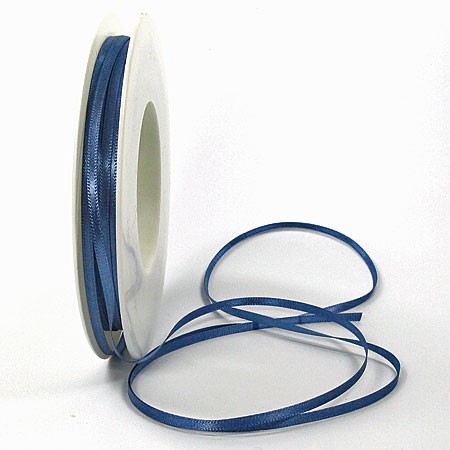 Satinband-SINFINITY, aquablau: 3mm breit / 50m-Rolle, mit feiner Webkante