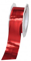 Polyband "MEXICO": 40 mm breit / 25 Meter, rot-metallic Polyband "MEXICO": 40 mm breit / 25 Meter, rot-metallic