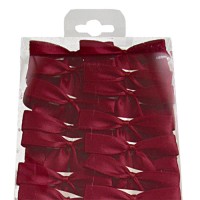 Fertigschleife 2-Flügel: weinrot = 100 Stück - mit Selbstklebe-Etikett Fertigschleife 2-Flügel: weinrot = 100 Stück - mit Selbstklebe-Etikett