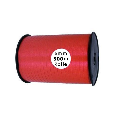 Ringelband: 5mm breit / 500m-Rolle, rot