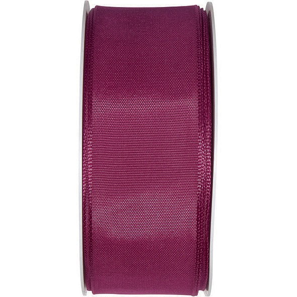 Taftband: 40mm breit / 50m-Rolle, fuchsia.